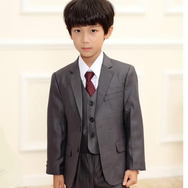 2016 Children's Suit Boy Fashion Suits Dress Five-Piece Set Baby Boys Black Suit Baby Boys Navy Suit Boys Boys Wedding Suits Boys Shirt