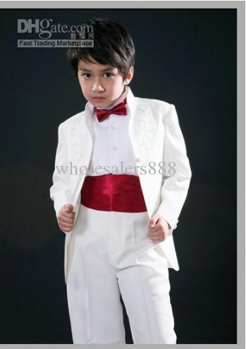 Kid New Style Junior Boy Wedding Suit/Boys' Attire Custom-made (Jacket+Pants+Tie+Girdle) F84