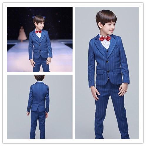 New Design Boy Polyester Wear 3 Pieces Children Wedding Groom Suits Boys' Formal Wedding/Birthday Tuxedos Custom Made