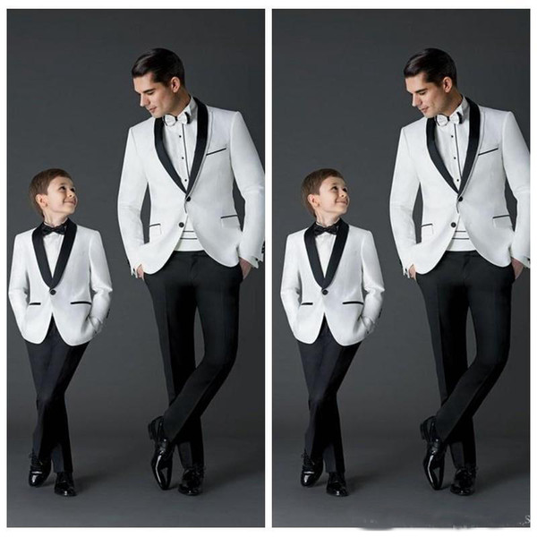 Custom Made Fashion Groom Tuxedos Men's Wedding Dress Prom Suits Father And Boy Tuxedos (Jacket+Pants) Formal Wear Tuxedos