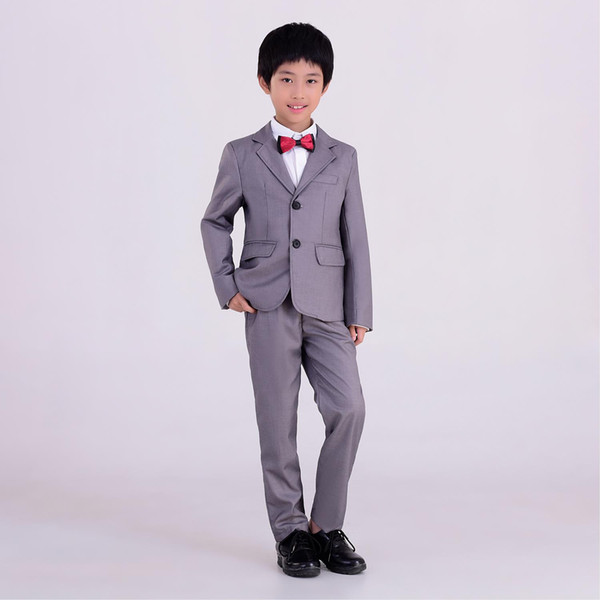 New Boys suits for weddings Kids Prom Suits Silver Wedding Suits for Boys Big Children Clothing Set Boy Formal Classic Costume