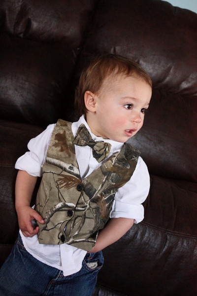 Real Tree Boys Camo Vest for Wedding Party Boys Kids Formal Occasion Wear