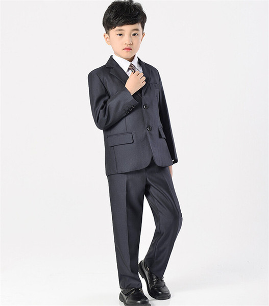 Hot sale boy suits fashion boys wedding tuxedos formal occasion boys tuxedos three-piece suit tuxedos(Jacket+pants+vest)