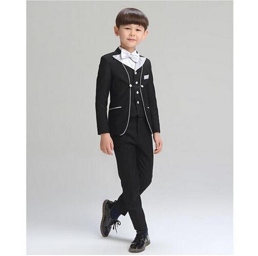 High-quatity classic boy's 4 pcs formal suits boy personalized clothing boys suit formal kids tuxedo suit for wedding