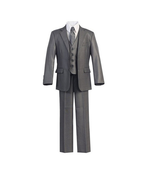 High qulity little boy suits formal occasion boys tuxedos fashion contracted pure color boys formal suits tuxedos (jacket+pants+vest)