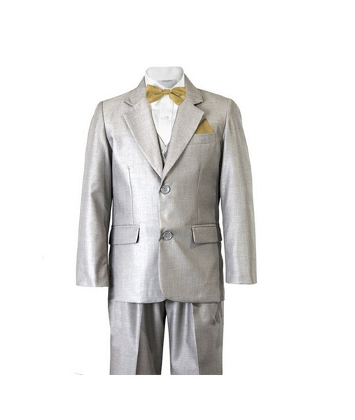 Fashion three-piece little boys wedding suits new style boys formal occasion party suits tuxedos(jacket+pants+vest+bow tie)