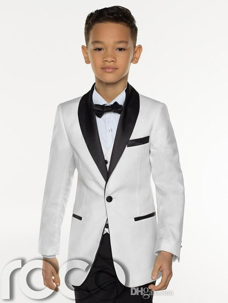 New Fashion White Boy Formal Wear Handsome Boy Kid Attire Wedding Apparel Blazer Birthday Party Prom Suit(jacket+pants+tie+vest ) 17