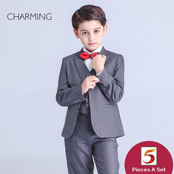 Brand New page boys wedding suits Long sleeve style suit High quality fabrics boys 3 piece suit discount promotion From china suppliers