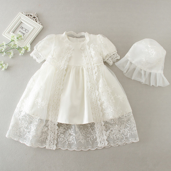 Real Image Ivory White Lace Flower Girls Dresses Ball Gown Floor Length Girls First Communion Dress Princess Dress 2-14 Old 2017