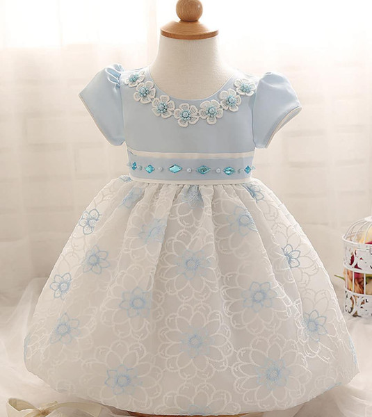 2018 SUMMWER COLLECTION Newest style baby first communion dresses for 30 days and 100days after birth celebrations veil bow dress soft