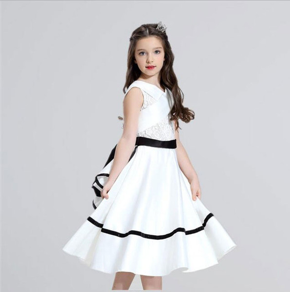 vestidos de daminha Elegant White Lace first Communion Dresses For Girls Pageant Flower Girl Dress Girl Wedding Party Dresses