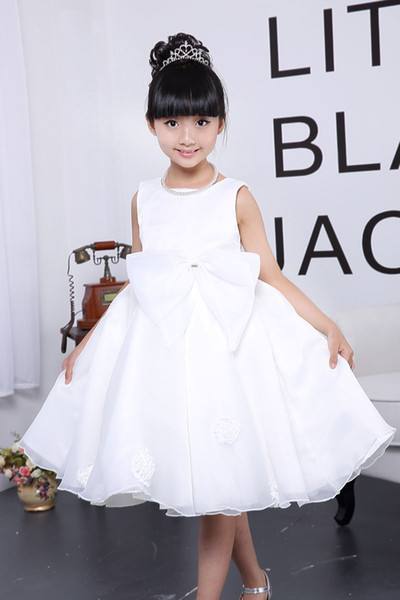 New Arrival Little Girl Ball Gown Scoop Glitz Pageant Flower Girls Dresses For Children Wedding First Holy Communion Gown