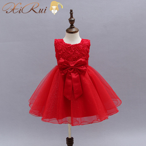 HOT 2016 Red explosion models Flower girls birthday party dress princess dress children wedding princess wedding dresses tutu performances