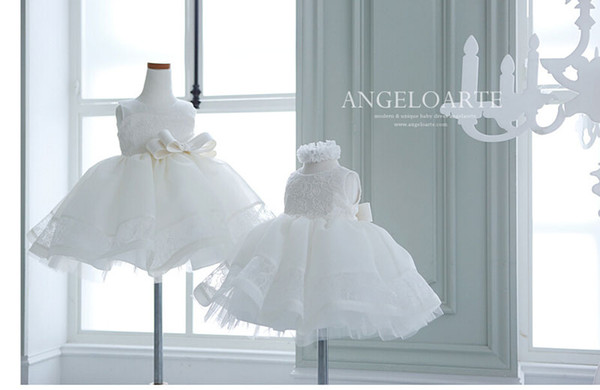 Girl Wedding Dress TuTu Ball Gown Princess Party Brand Dress For Girl New Lace Mesh Children Dress Wedding Wear Clothing