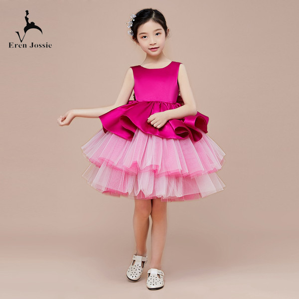 Eren Jossie Party Girl Style Knee Length Little Queen Ball Dress Pageant Gown With Sequin Bow