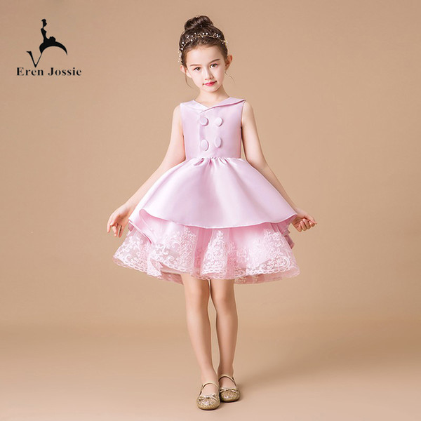 Eren Jossie Summer Collection Pink Little Princess Ball Gown Girl Dress Zip Back Knee Length