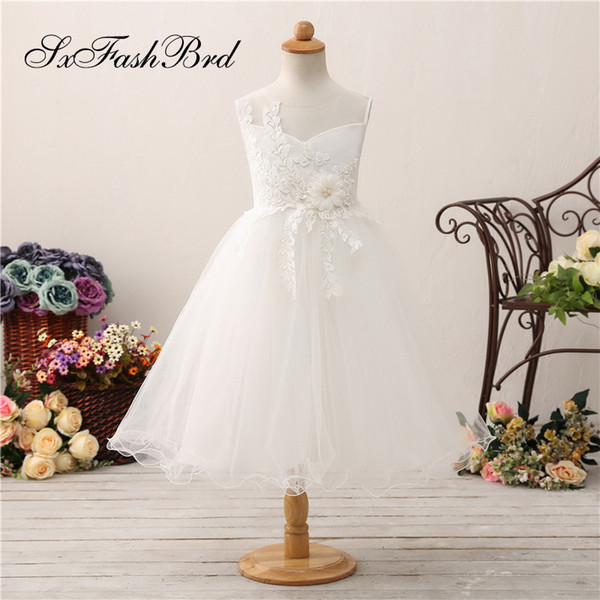 Lovely Flower Girl Dresses Sweetheart A Line Tulle Long Girl Pageant Dress Kids Formal Wear Wedding Party Dresses