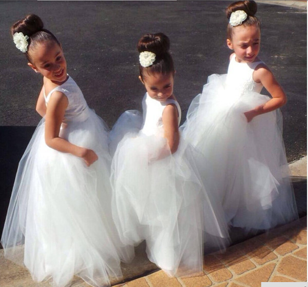 FADISTEE New Arrival ivroy Tulle Pretty Flower Girl Dresses appliques Baby Girl Infant lace Dress Kids Formal Wear 