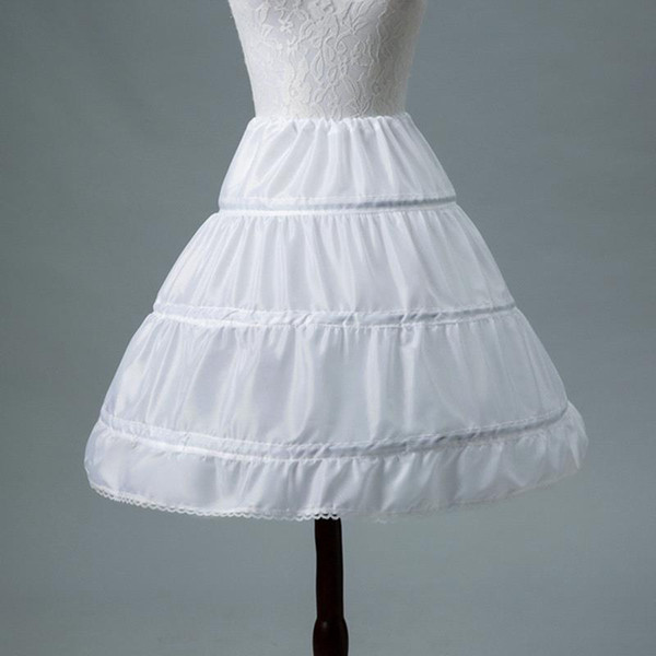 White Children Petticoats Short For Flower Girl Dress Slit 2022Wedding Accessories Girls Kids Crinoline Underskirt cpa1191