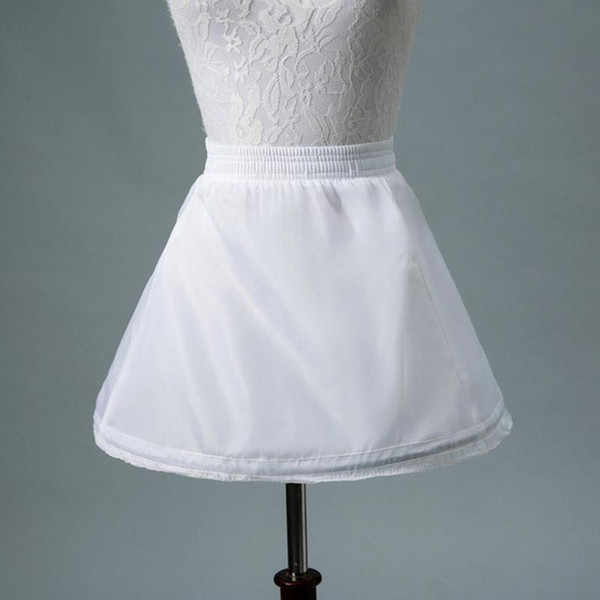 No Hoop White Tutu Skirt For Flower Girl Dresses Kids Short Petticoat Child Short Crinoline Petticoats Girls Underskirt CPA1193