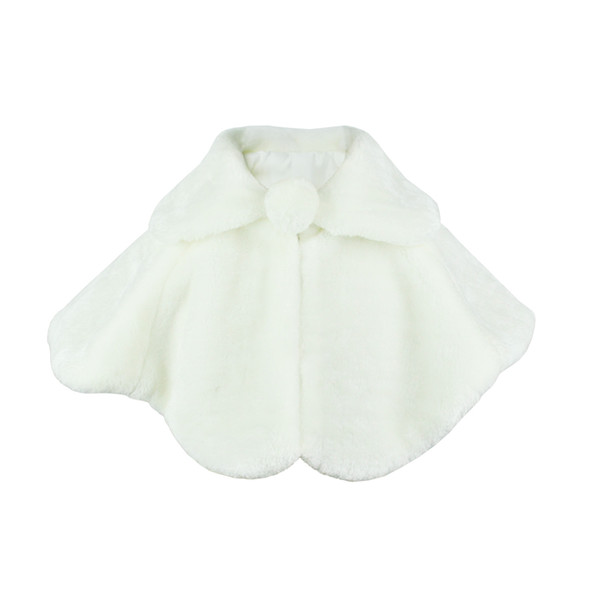 Flower Girl Dress Coat Kids Capes Girl Cozy Faux Fur Bolero Shrug Accessories Princess Cape V0007