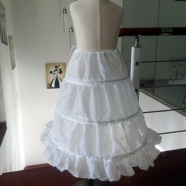 Cheap White Flower Girl's Petticoat Top Sale 3 Hoops For Kids A-Line Petticoats Crinoline Girls Ball Gown Dresses Underskirt Cheap Sale Girl