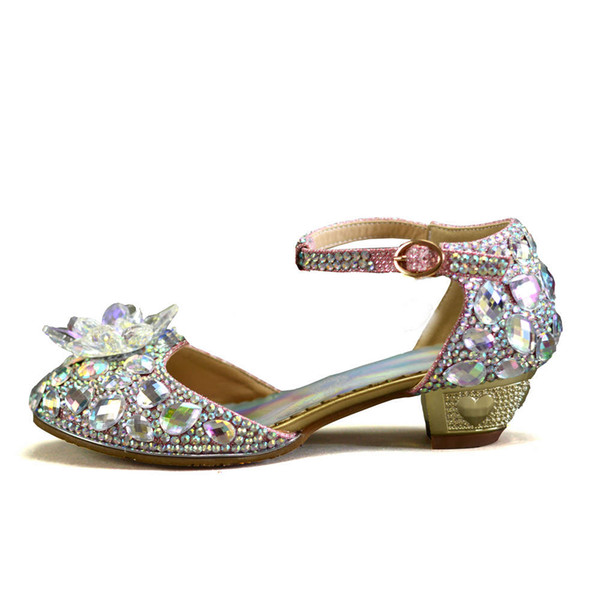 Downton handmade baby girls leather shoes with crystals ash shoe au flower girl sparkly shoes for wedding formal occasions as gift size28-36
