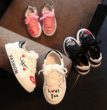 Child Sport Shoes Flower Girl Shoes Boys Girls Sneakers Spring PU Leather Sneaker Students sandals