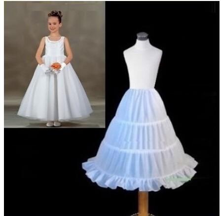 Top Sale 3 Hoops For Kids A-Line Petticoats Crinoline Girls Ball Gown Dresses Underskirt Cheap Sale Girl Wear