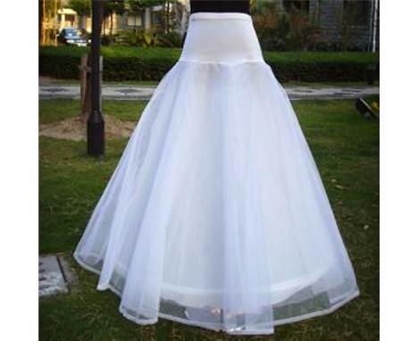 Single Pendulum Bustle Pannier Ring Wedding Dress White Petticoat Single Steel Ring 2 Layers Gauzes