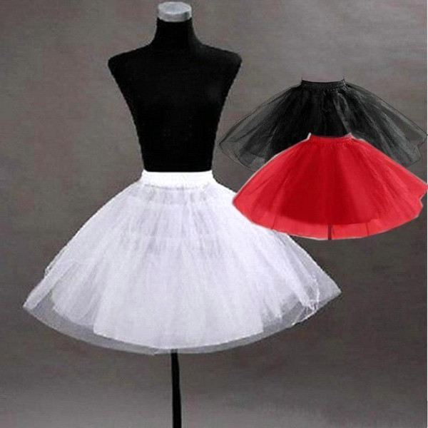 2015 Pretty Tutu Petticoat Underskirt Kid's Accessories In Stock Red Black Girls Pageant Dress Crinoline No Hoop Undergarment Slip CPA274