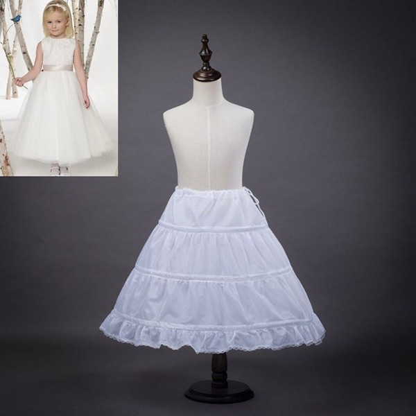 Brand New Children Kids Petticoats A-line 3 Hoops Bridal Crinoline Underskirt Kids' Accessories For Flower Girl Dress
