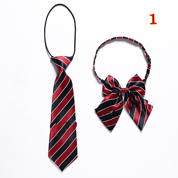 High quality fashion Boy tie and Girl printed bow children's bow pupils kindergarten class uniforms school performance show tie set