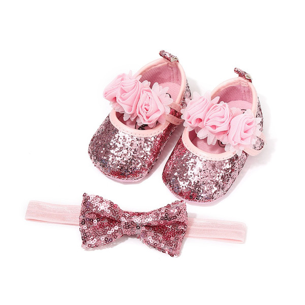 2019 Baby Girls Toddler shoes Soft Sole Crib Shoes PU Leather Anti-Slip Shoes Kid Sneakers 0-12M