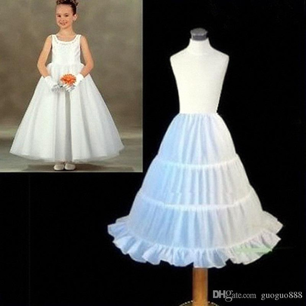 Flower Girl Kids Petticoat Children Crinoline Undersakirt Slip for Little Girl 55cm Long 3-Hoops High Quality Fast Shipping