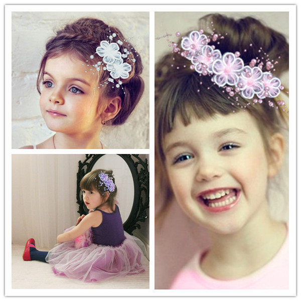 Formal Measle Floral Girls' Head Pieces Beautiful Tuck Comb Flowers Headpiece Cheap Birthday Gift Christmas Present High Quality Hairpin