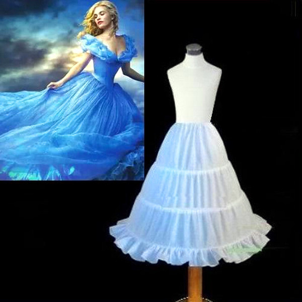White Kids Pettocoat Flower Girls Underskirt For Wedding Custume Crinolina Kids' Accessories A-line 3 Hoops Cheap Crinoline