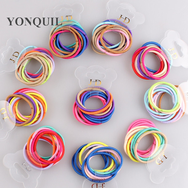Free shipping 100PCS Black colorful Hair Ties Simple Style Elastic Holder hairties DIY hair accessories nice headwear 100pcs/lot SYHC58