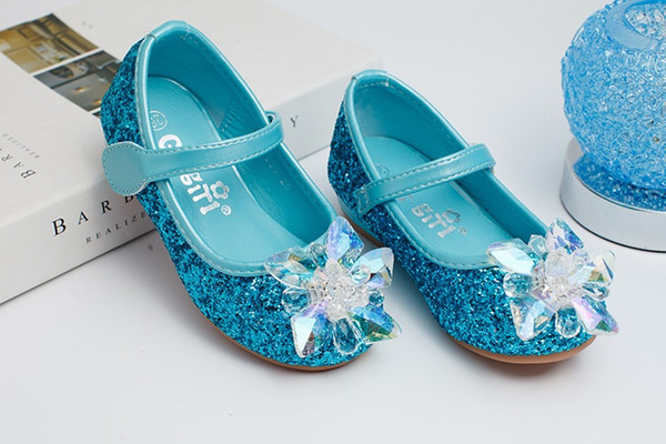Popular new hot selling girls crystal shoes flower shoes accessories children princess shoes wholesaler 
