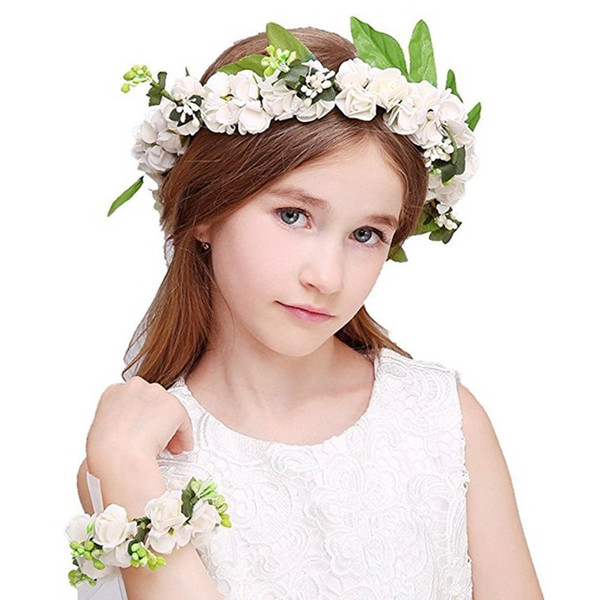 Korean children's garland wrist flower kindergarten dance performance headdress tourist attractions wedding photography accessories
