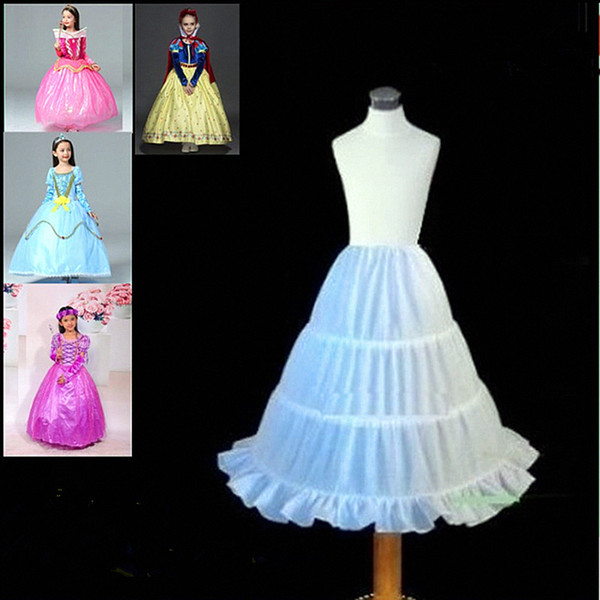 Flower Girl Kids Pettocoat Flower Girls Underskirt For Wedding Custume Crinolina Kids' Accessories A-line 3 Hoops Cheap Crinoline