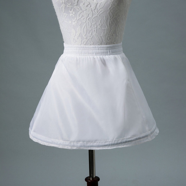 No Hoop White Tutu Skirt For Flower Girl Dresses Kids Short Petticoat Child Short Crinoline Petticoats Girls Underskirt CPA1193