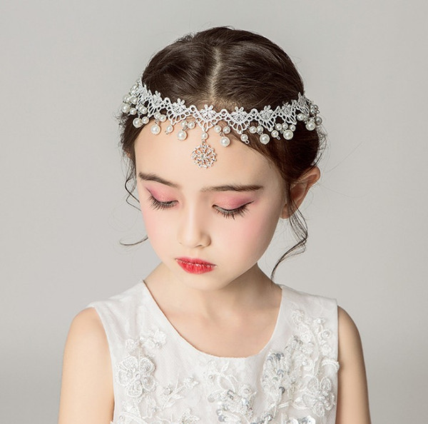 Children's Crown Headwear Princess Girl's Crown Crystal Hair Hoop Korean Chaoshen Hair Ornament Children's Birthday Jewelry Headband