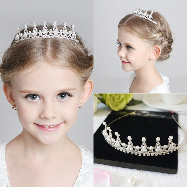 Kids Girls Glitter Rhinestone Twinkle Princess Crown Tiara Headband Hair band FLower Girl Wedding Birthday Evening Party