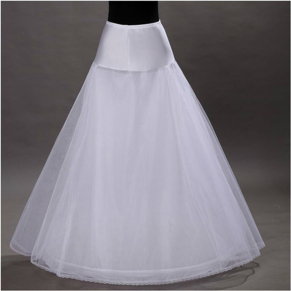 A-line Style White Petticoat for Dress One Hoops Wedding Accessories Underskirt Free Size Crinoline
