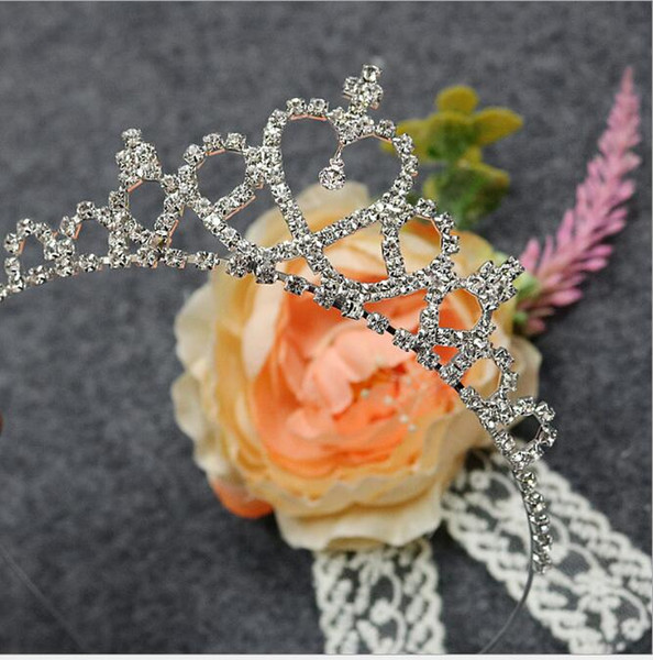 Hot Sale Children Tiaras Princess Little Girls Show Birthday Headband Beauty Hair Ornaments Head Pieces 2017 Cheap