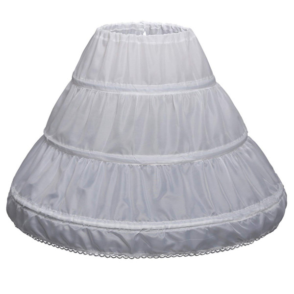 New Children Petticoats 2019 Girls' Petticoats Half Slip Little Girls Crinoline White Long Flower Girl Formal Dress Unders kirt A008