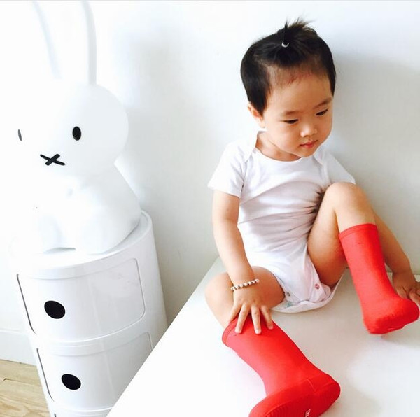 Wedding shoe/2019 NEW kids RAINBOOTS fashion tall rain boots waterproof welly boots Rubber rainboots water shoes rainshoes Wedding shoe