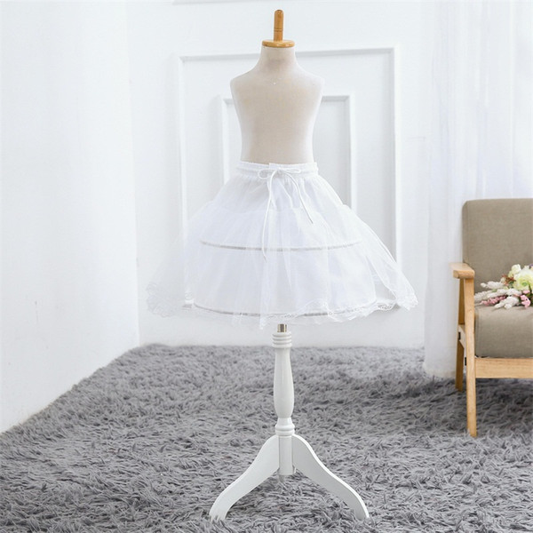New Short Petticoats White Wedding Accessories Kids little Girls 2 Hoops Children Crinoline Underskirt for Flower Girl Dress