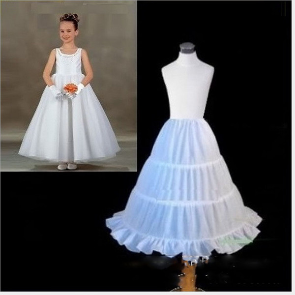 Three Hoops Little Girls's Petticoat Cheap Underwear for Girls Dresses Elastic Waist Ball Gown Flower Girls Dress Accesories